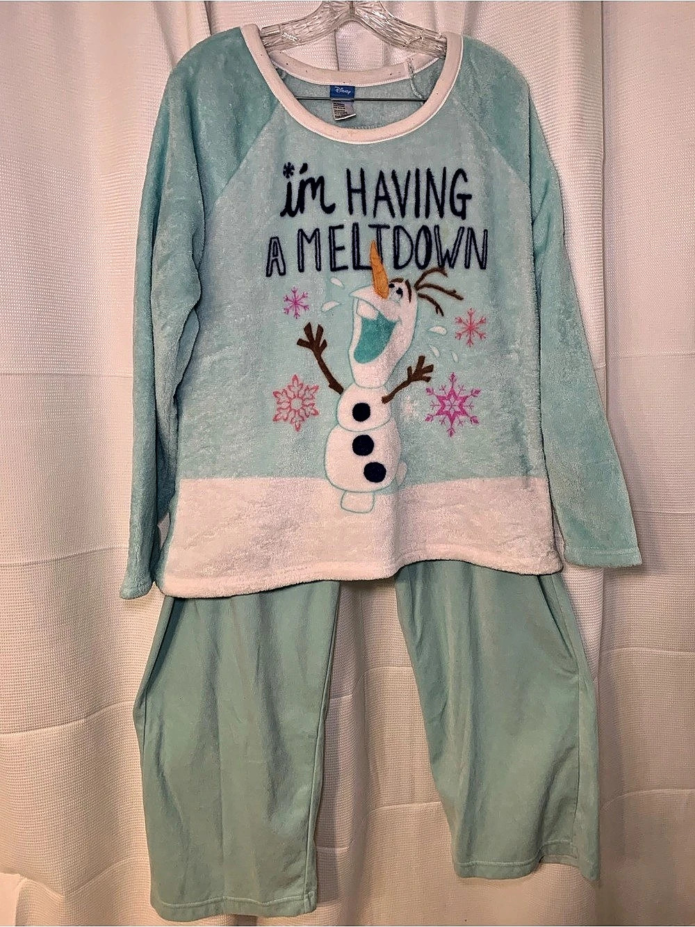 Disney Frozen Olaf "I'm Having a Meltdown" pajama set Fleece Pajama Set Blue &